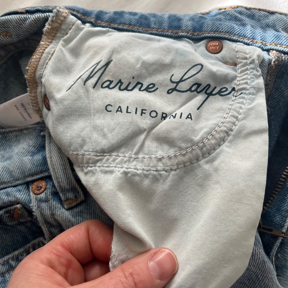 Marine Layer Sasha Floral Embroidered Denim Jean Shorts | Size 25 - Picture 11 of 12